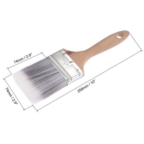 10" Paint Brush 3" Width Nylon Bristle with Wood Handle Grey 10" x 3